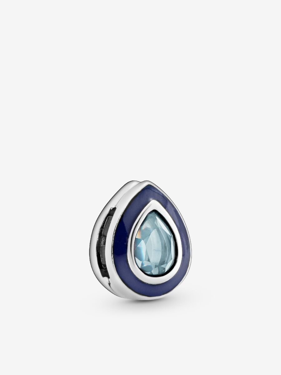 Blue Teardrop Clip Charm