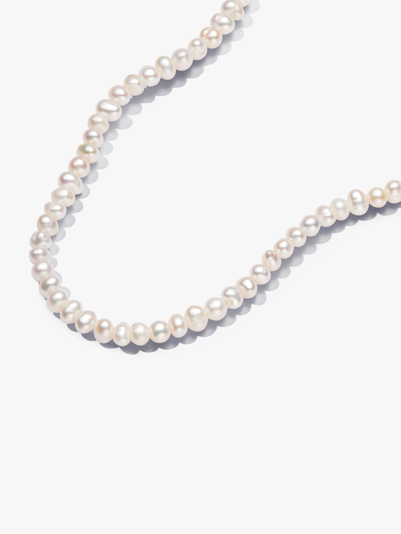 Treated Freshwater Cultured Pearls T-bar Collier Necklace