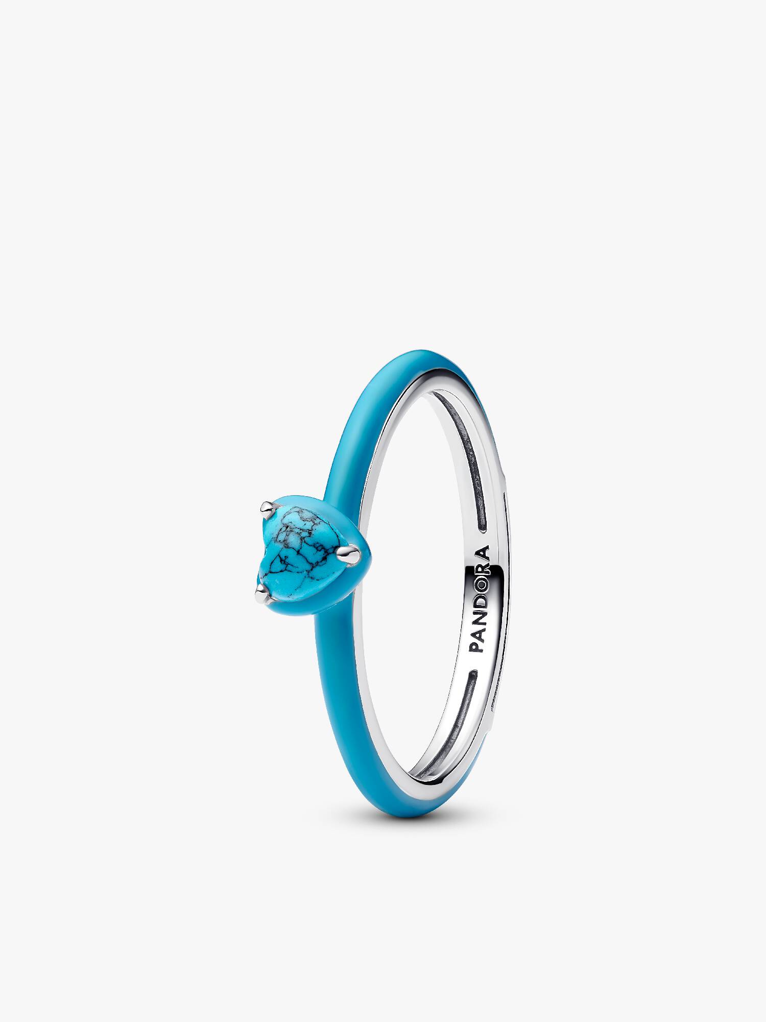 Turquoise-colored Heart Stone Ring