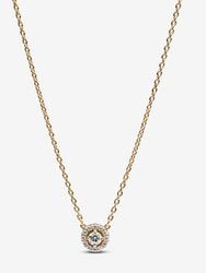 Round Pavé Halo Pendant Necklace Round Pavé Halo Pendant Necklace
