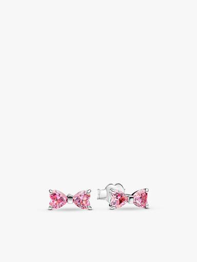 Sparkling Pink Bow Ring Set