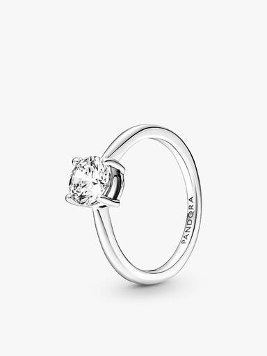 Light As Air Solitaire Stacking Ring Set