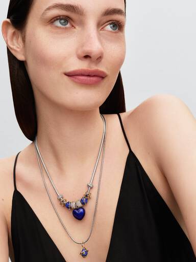 Slim Snake Chain Necklace, Platinum Plated