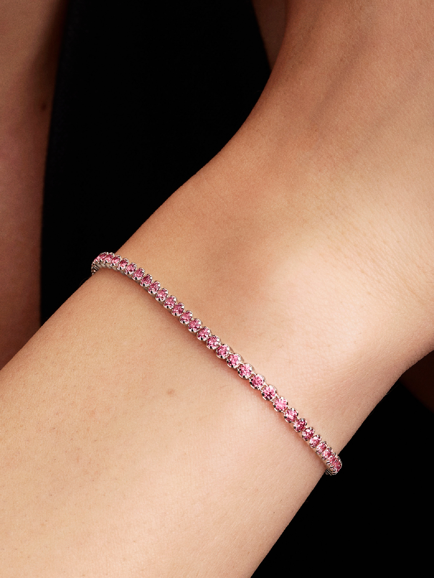 Pink Small Tennis Bracelet | Sterling silver | Pandora US