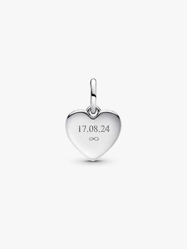 Engravable Love Heart Dangle Charm