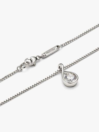 Pandora Infinite 14k White Gold Lab-grown Diamond Pendant Necklace