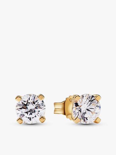 Pandora Era Lab-grown Diamond Pendant Necklace and Earring Set 2.00 carat tw 14k Gold