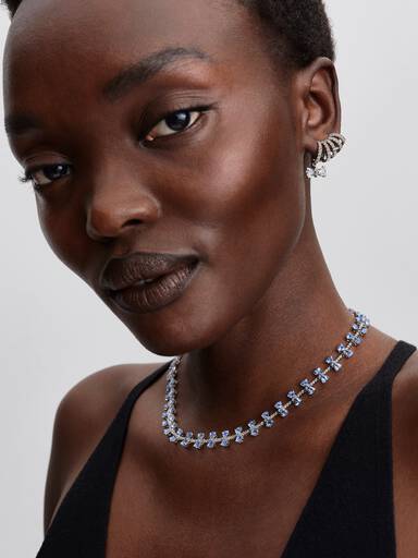 Bridgerton Sparkling Bow Climber Earrings