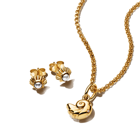 Disney's The Little Mermaid Seashell Necklace and Earrings Set