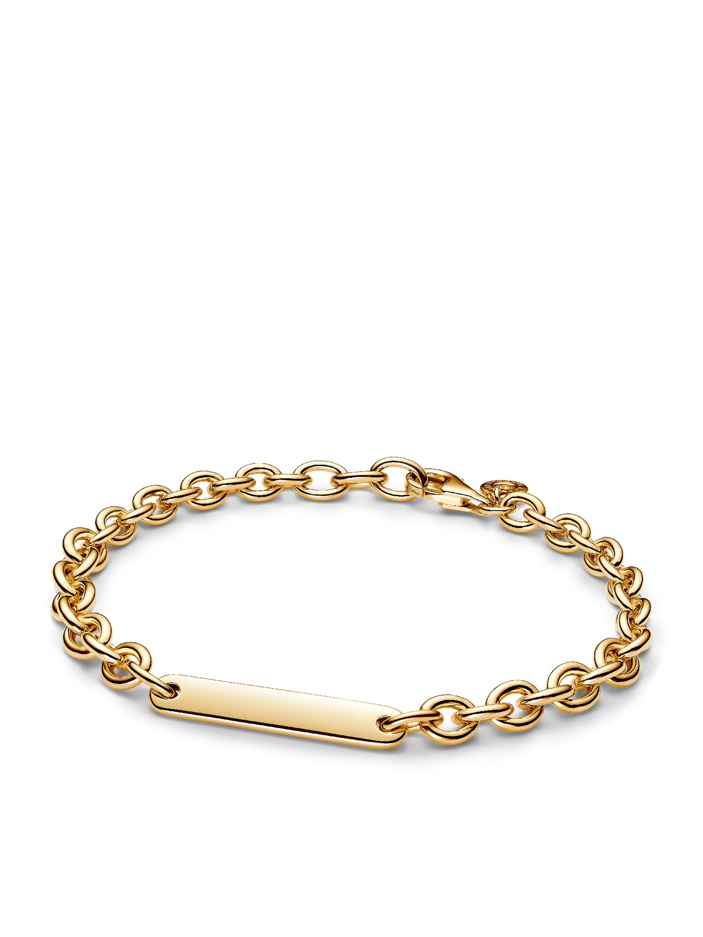 Женский браслет Pandora Engravable Bar Link, Gold plated, цвет: Позолоченный — фото 1