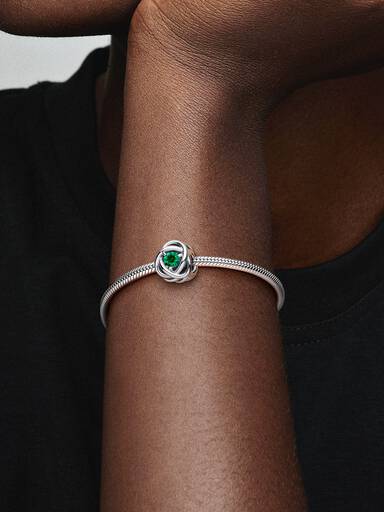 FINAL SALE - May Green Eternity Circle Charm