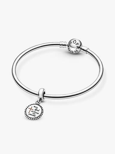 With God all things are possible Dangle Charm