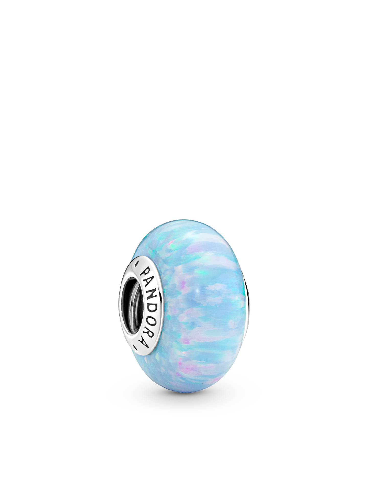 Женский шарм Pandora Opalescent Ocean Blue Charm, цвет: Серебро — фото 1