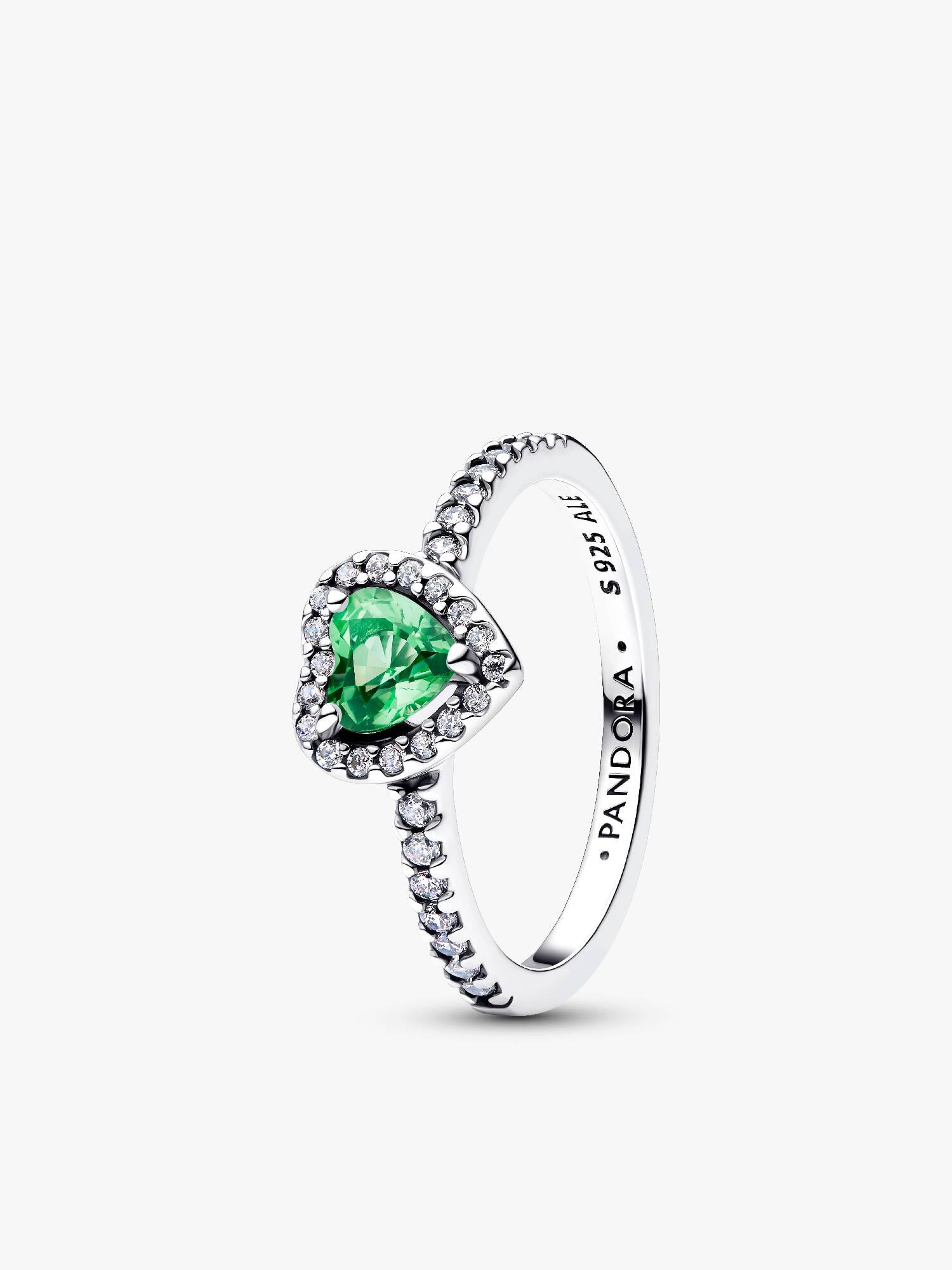 Elevated Mint Green Heart Ring
