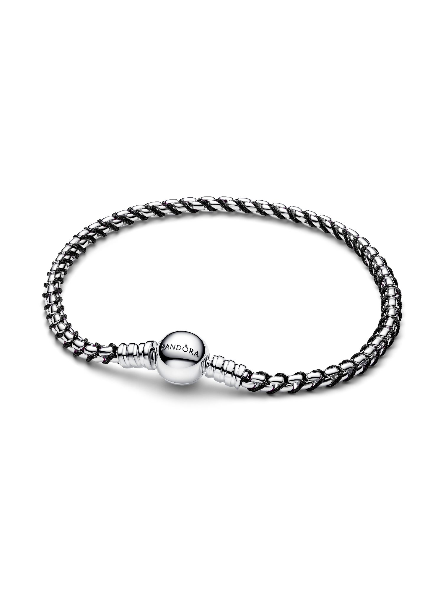 Black Cord Box Chain Bracelet