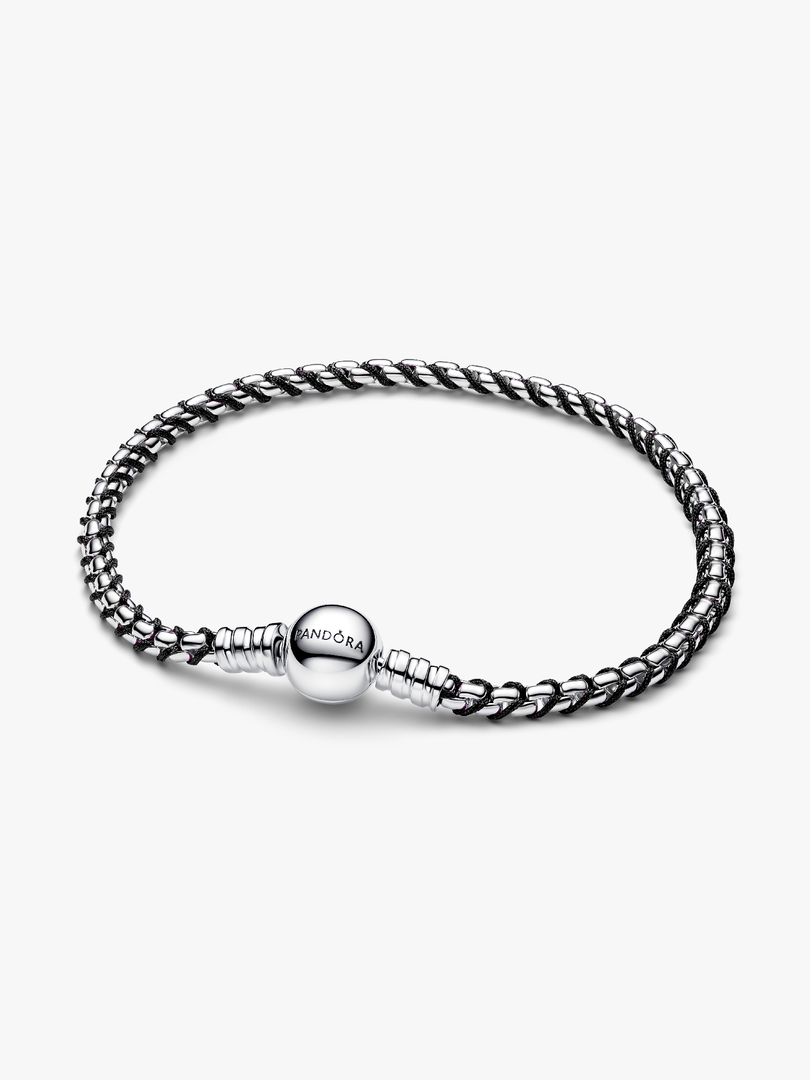 Black Cord Box Chain Bracelet
