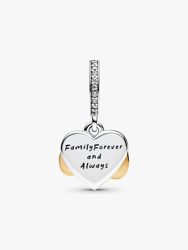 Sparkling Infinity Heart Dangle Charm