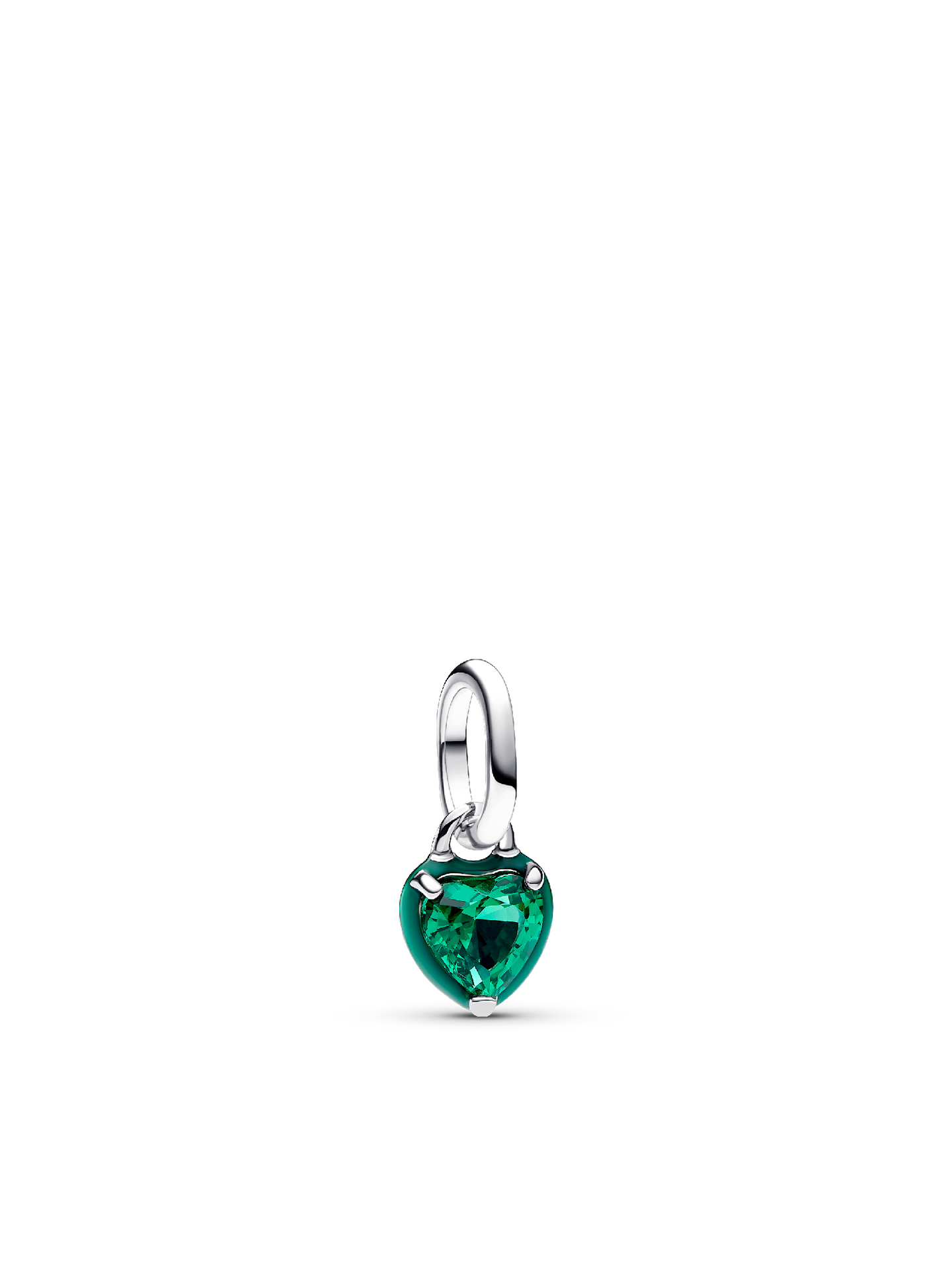 Шарм Pandora ME Green Chakra Heart Mini Dangle Charm, цвет: Серебро — фото 1