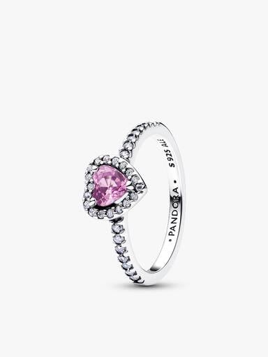 Jewel Tones Elevated Hearts Ring Trio