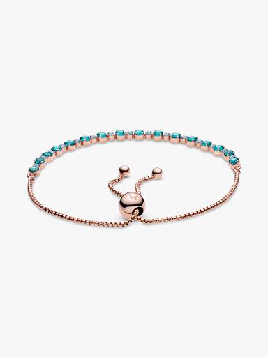 FINAL SALE - Turquoise Sparkling Slider Tennis Bracelet