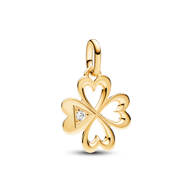 Pandora ME Heart Four-leaf Clover Medallion Charm