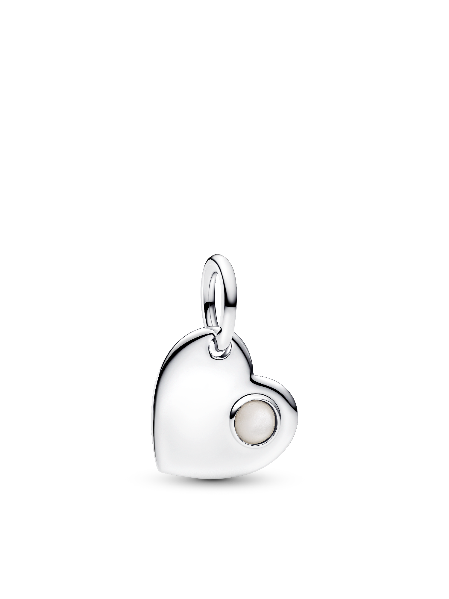 June Birthstone Heart Pendant Necklace