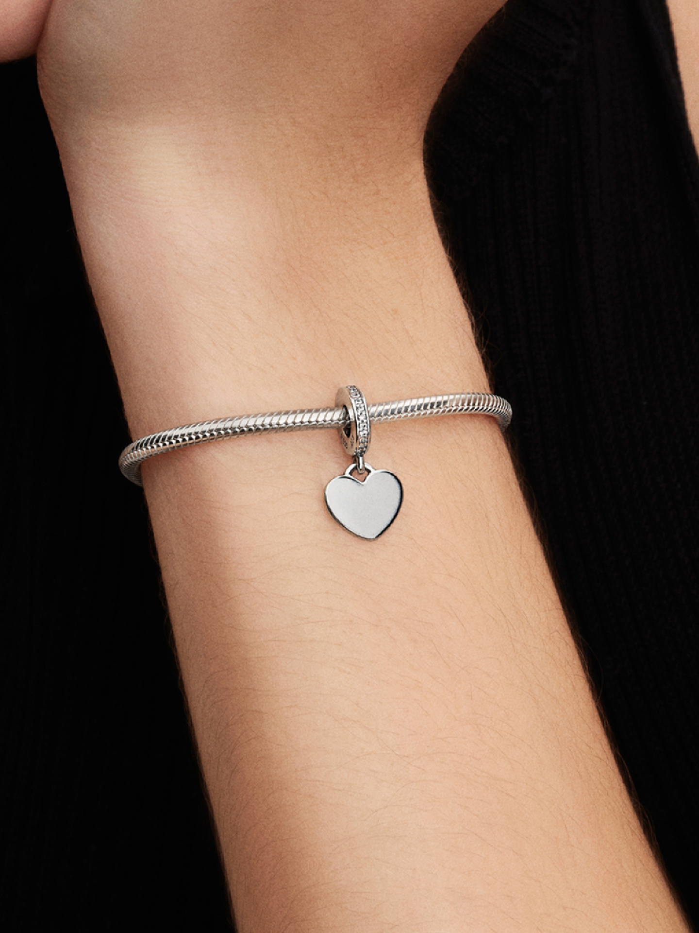 Женский шарм Pandora Engravable Heart Tag Dangle Charm, Sterling silver, цвет: Серебро — фото 3