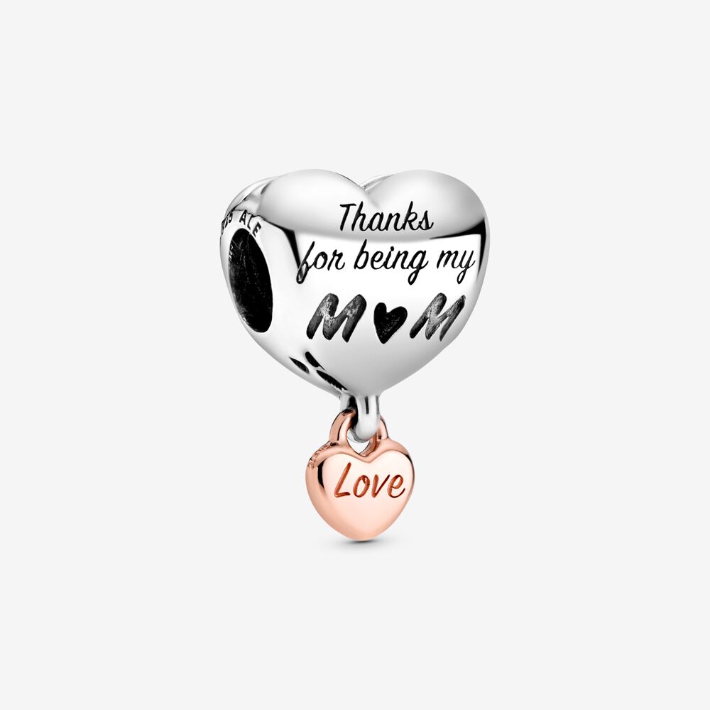 Love You Mom Heart Charm | Two-tone | Pandora US