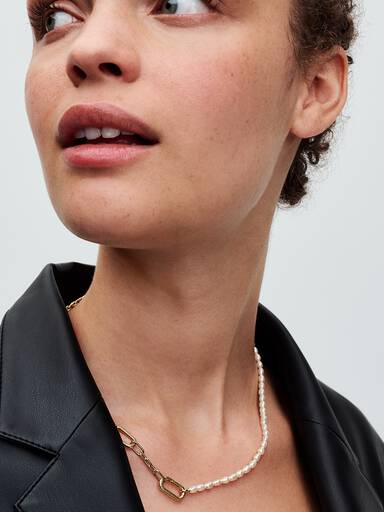 Pandora ME Slim Treated Freshwater Cultured Pearl Necklace
