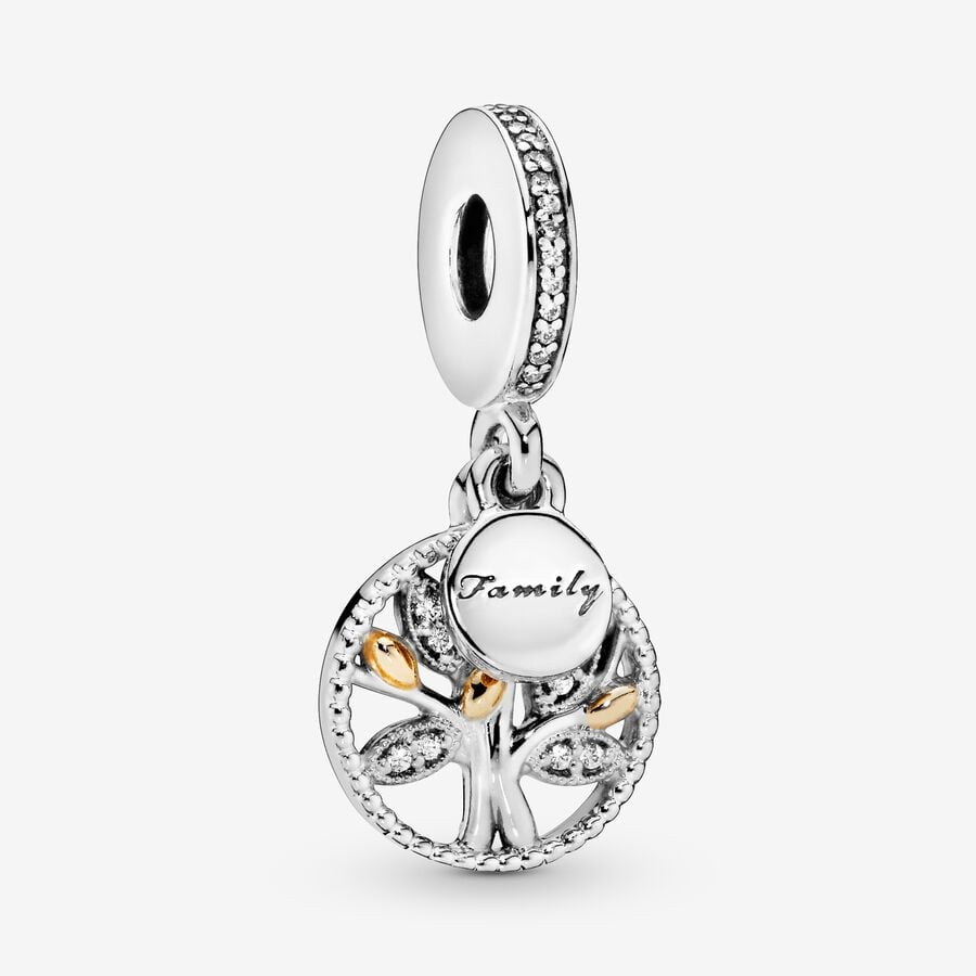 Berry Recently Achievement Family Heritage Dangle Charm with Cubic Zirconia | Two-tone | Pandora US