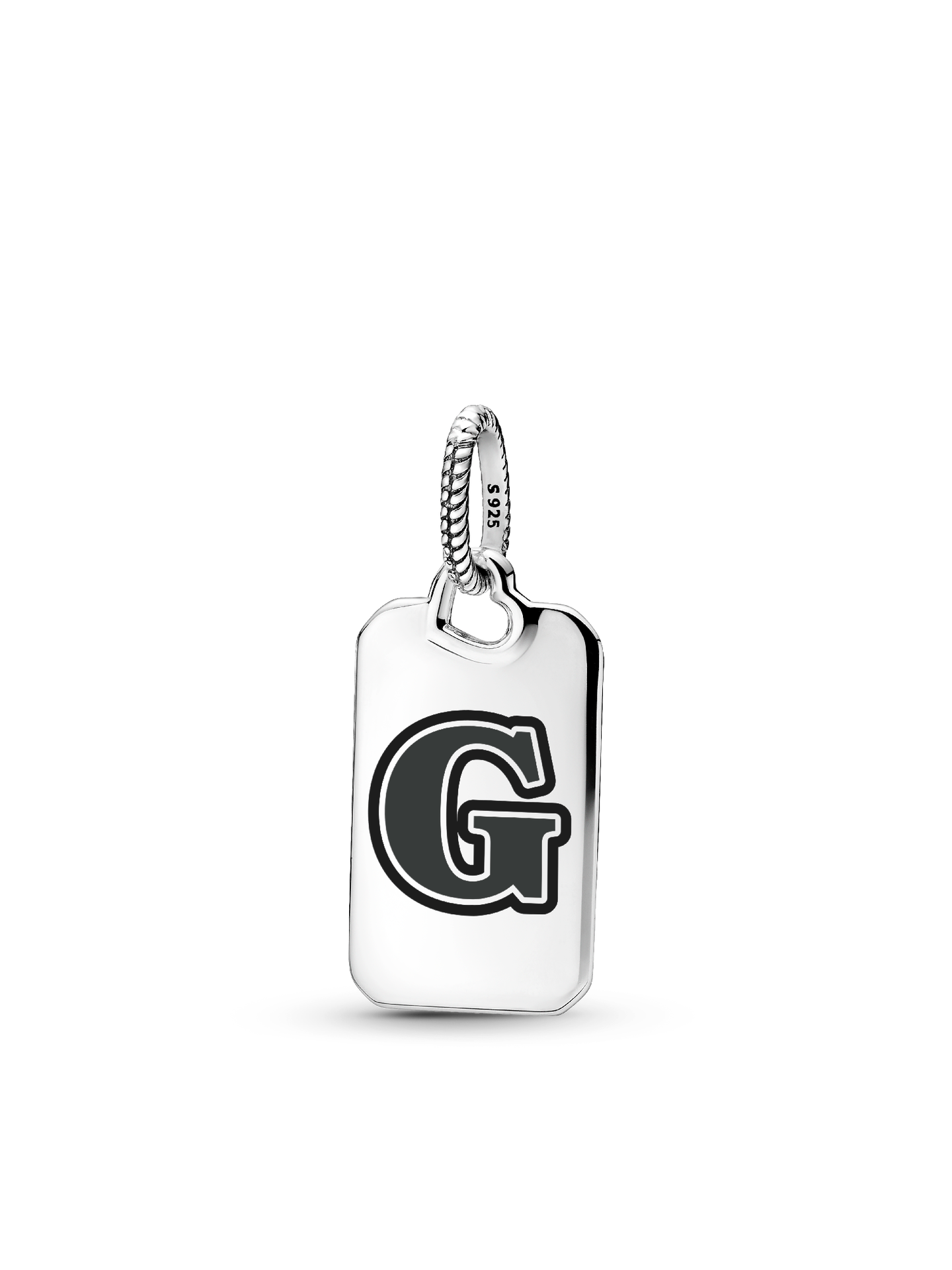 Женская подвеска Pandora Letter G Rectangle, цвет: Серебро — фото 1