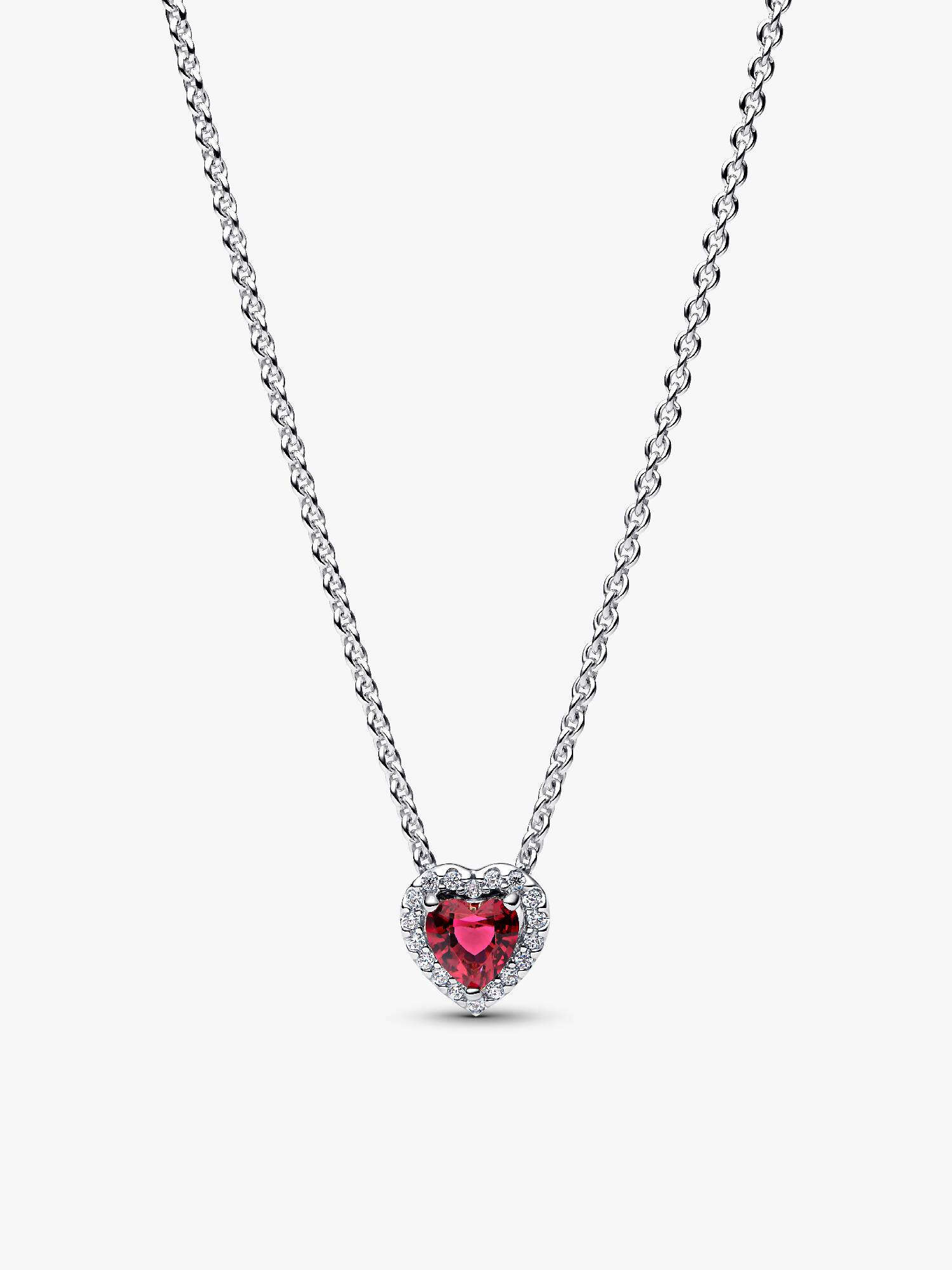 Elevated Red Heart Collier Necklace