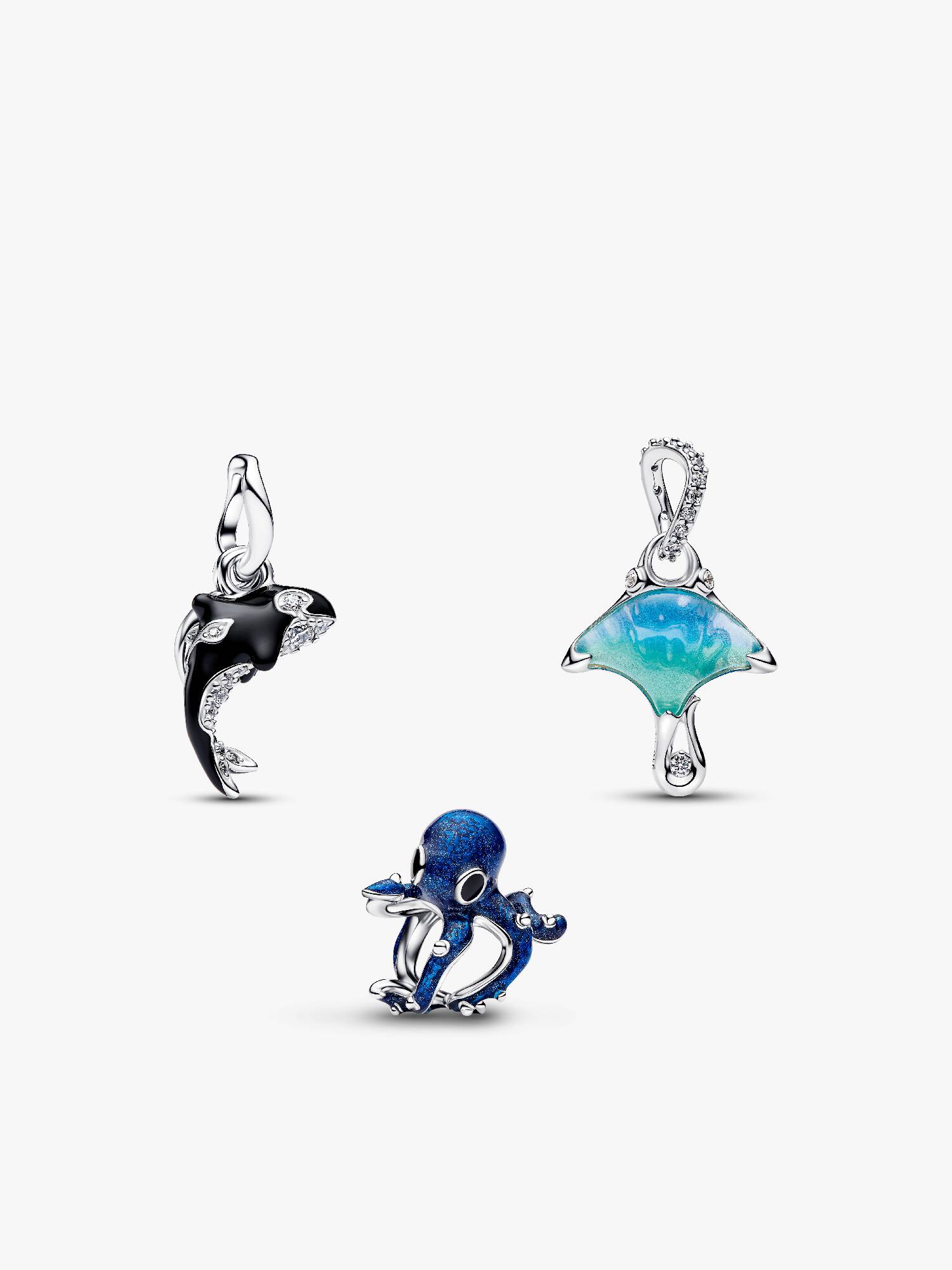 Silver Animal Friends Charm Trio