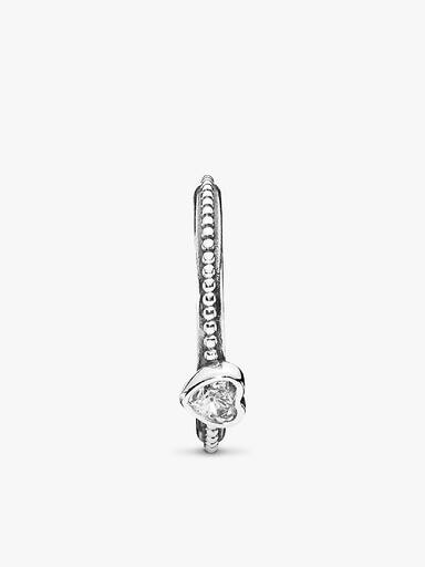 FINAL SALE - Clear Heart Beaded Ring