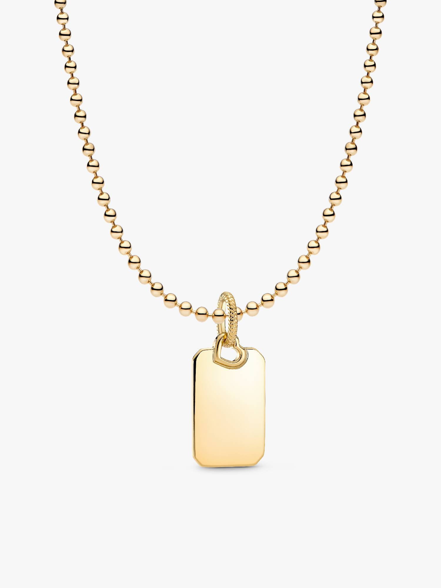 Engravable Rectangular Dog Tag Necklace