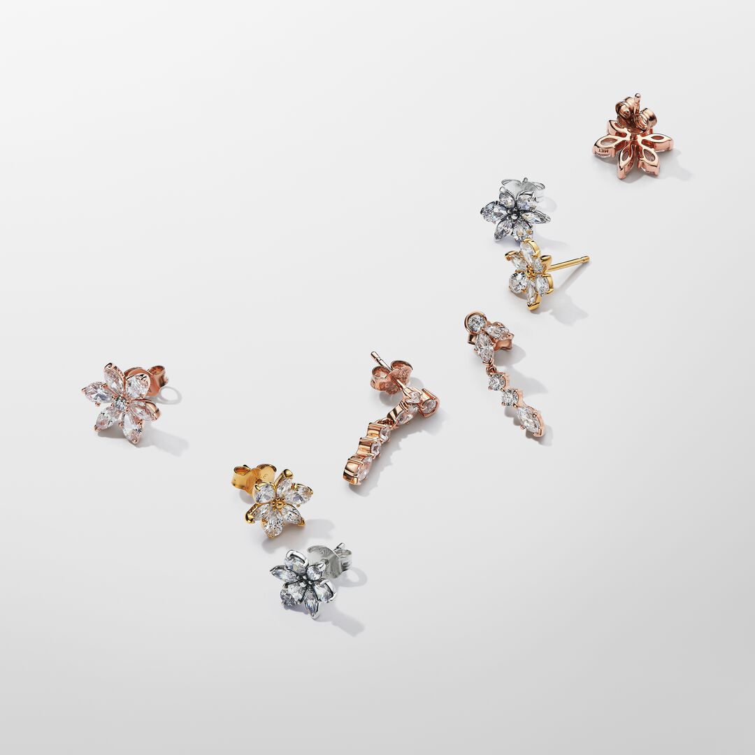 Sparkling Herbarium Cluster Stud Earrings