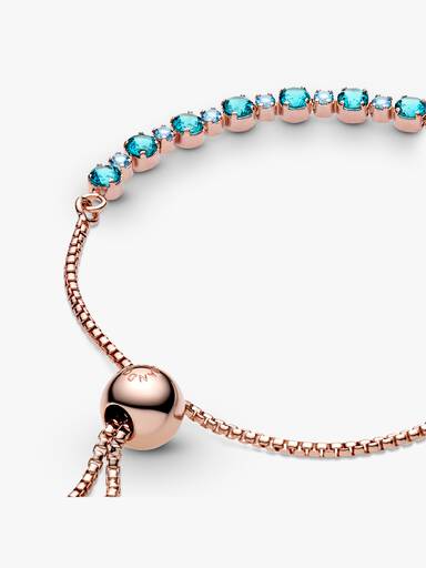 FINAL SALE - Turquoise Sparkling Slider Tennis Bracelet