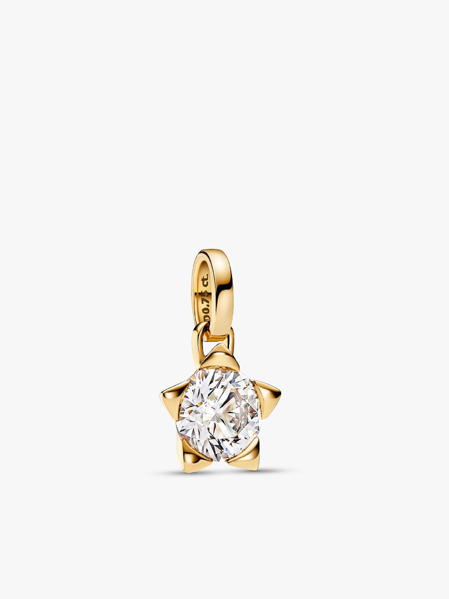 FINAL SALE - Pandora Talisman 14k Gold Lab-grown Diamond Star Pendant