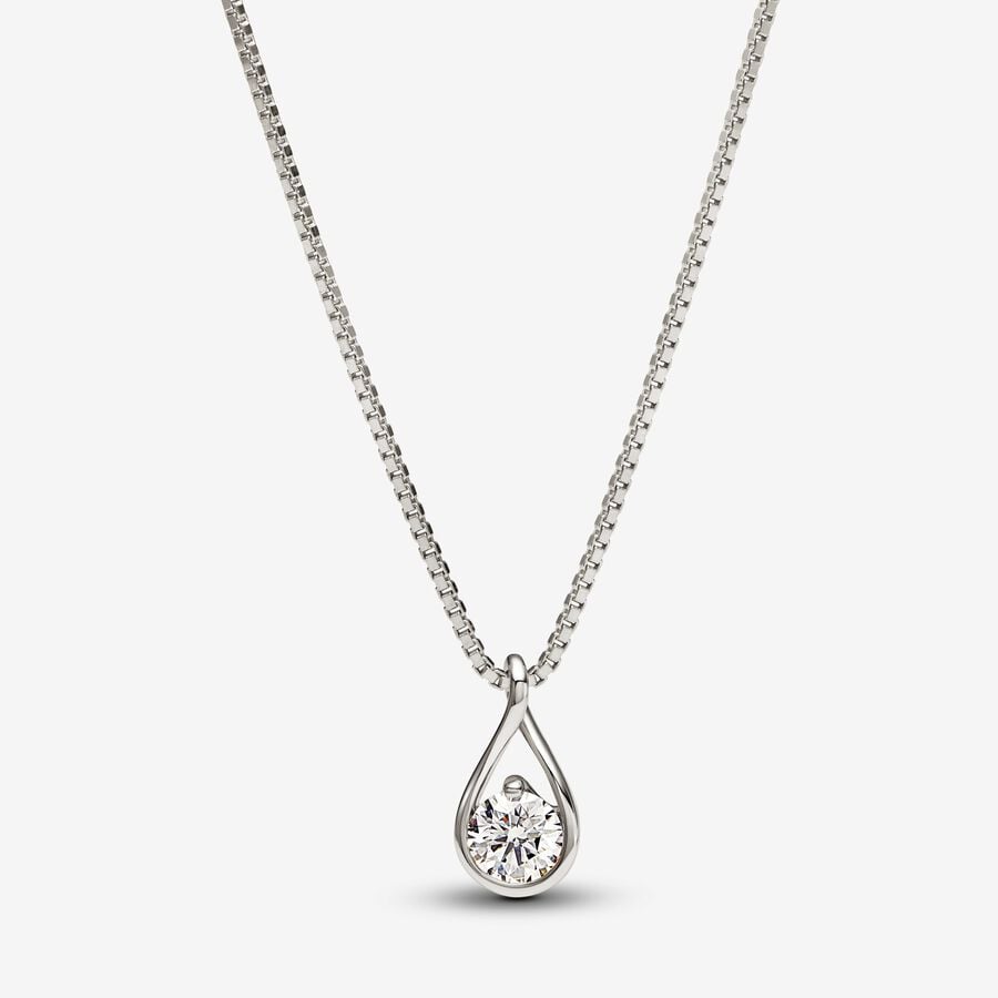 Pandora Infinite Lab-grown Diamond Pendant & Necklace 0.50 carat tw 14k White Gold image number 0