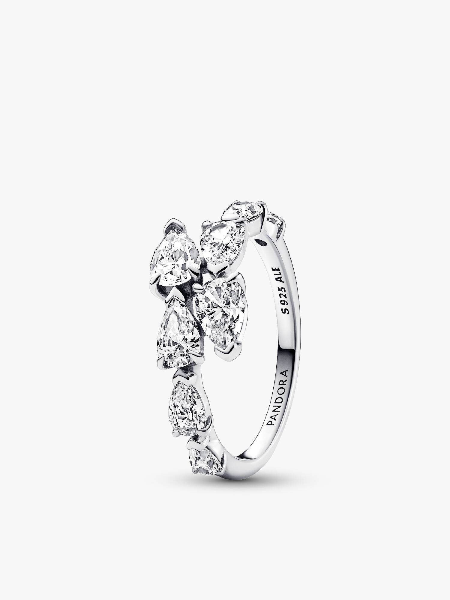 Sparkling Overlapping Band Ring