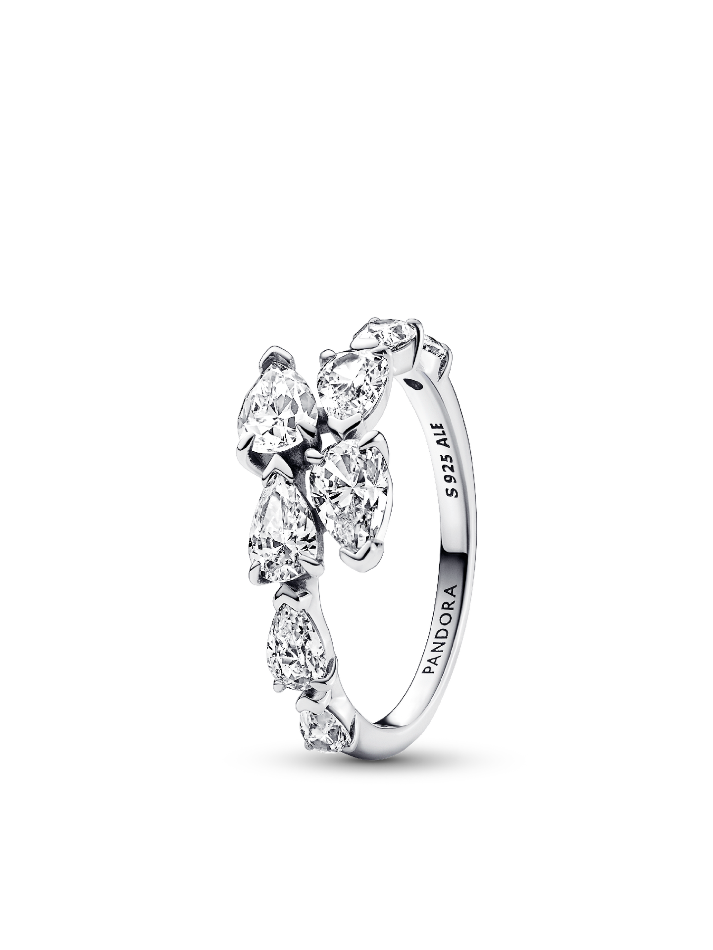 Женское кольцо Pandora Sparkling Overlapping Band, цвет: Серебро — фото 1
