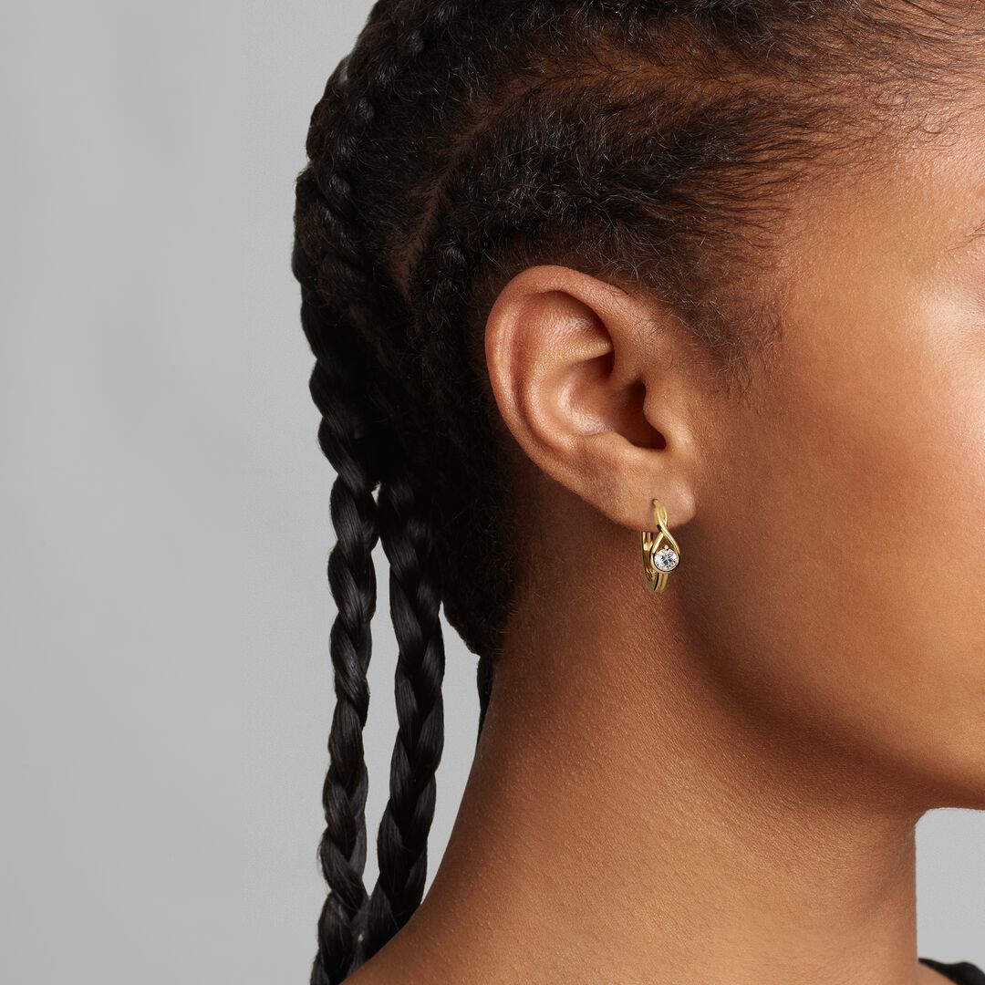 Pandora Infinite Lab-grown Diamond Hoop Earrings 0.50 carat tw 14k Gold