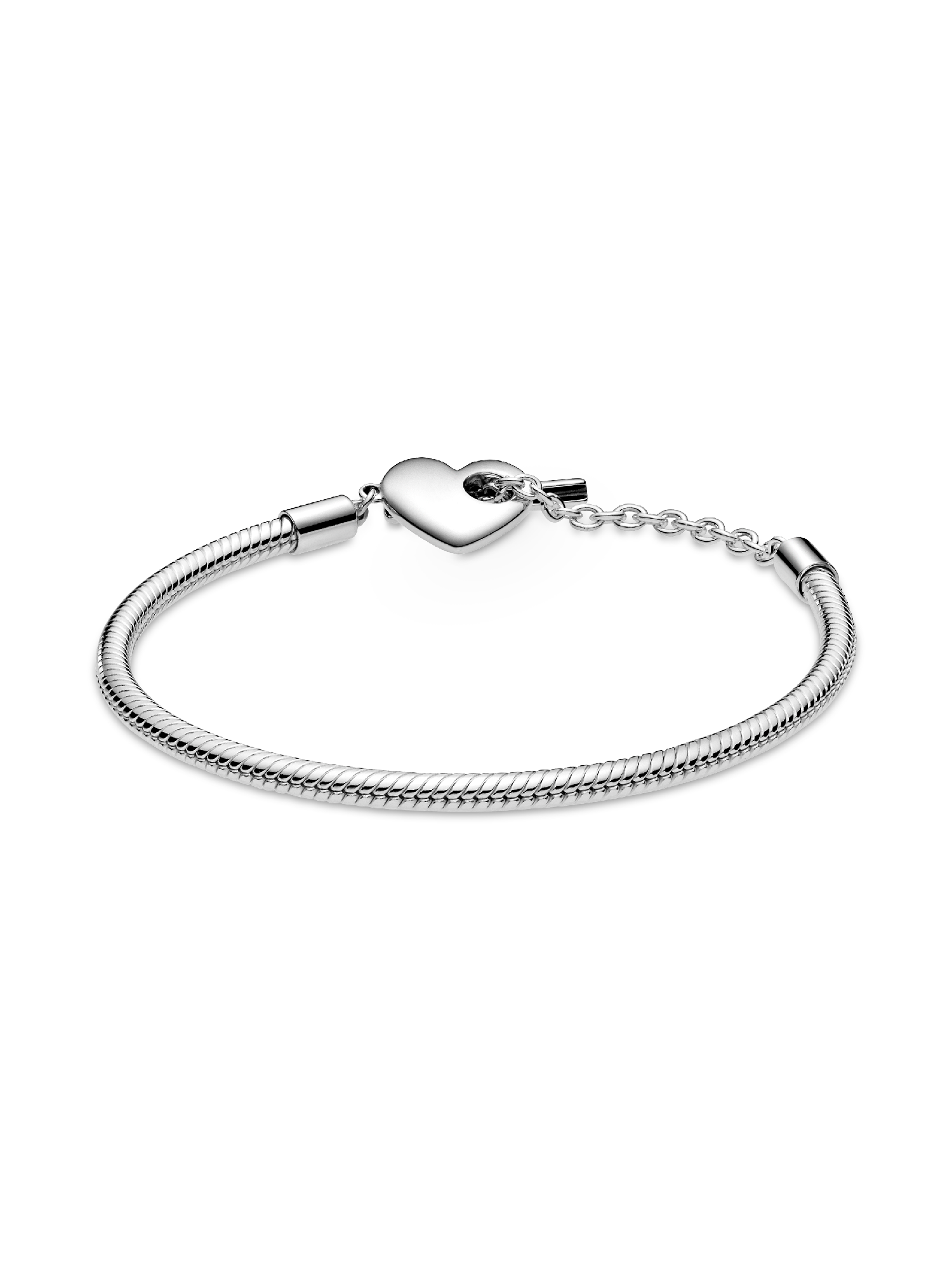Pandora Moments Heart T-Bar Snake Chain Bracelet