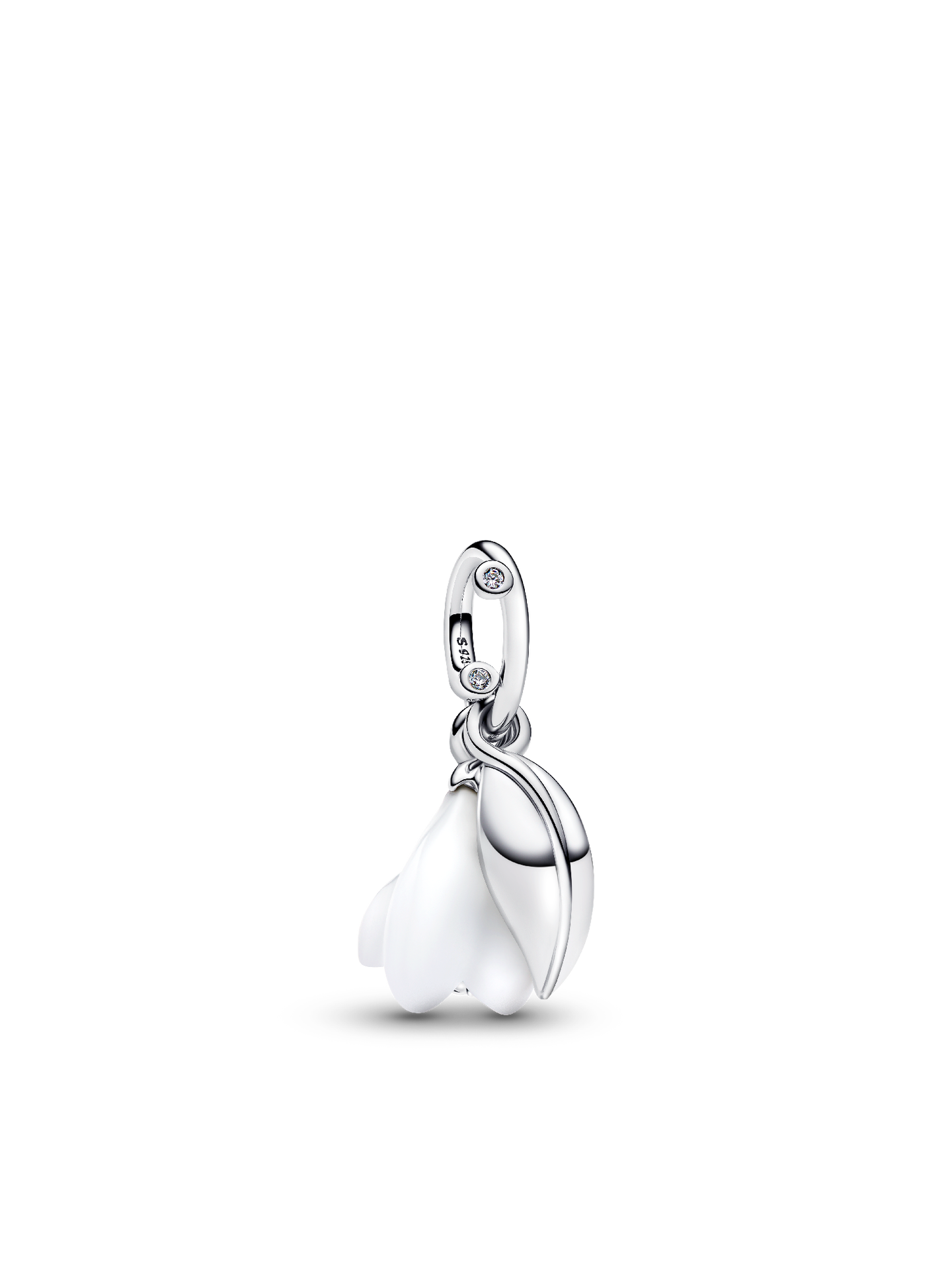 Женский шарм Pandora Snowdrop Flower Dangle Charm, цвет: Серебро — фото 1