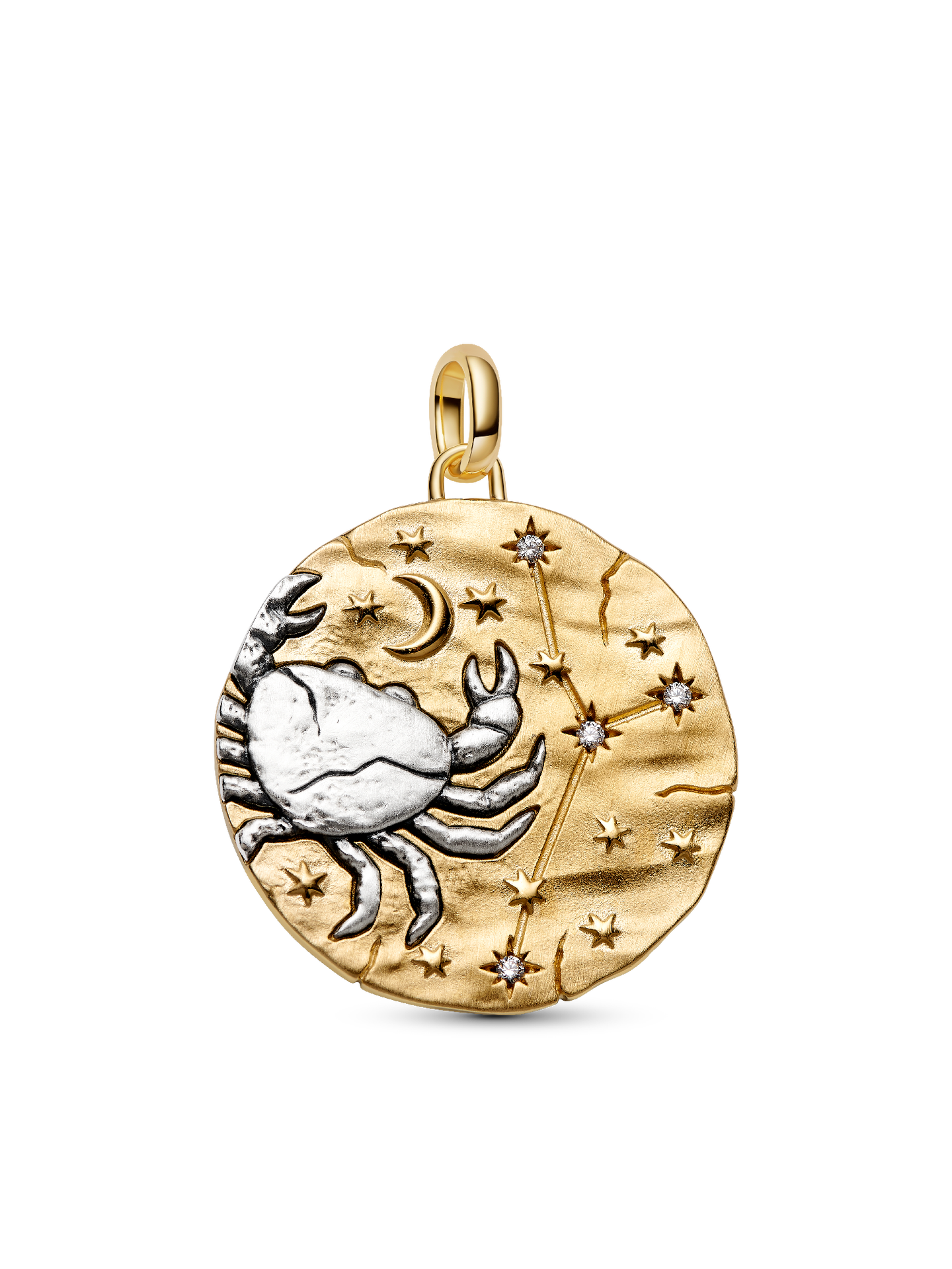 Женский шарм Pandora Cancer Zodiac Oversized Medallion Charm, цвет: Двухцветный — фото 1