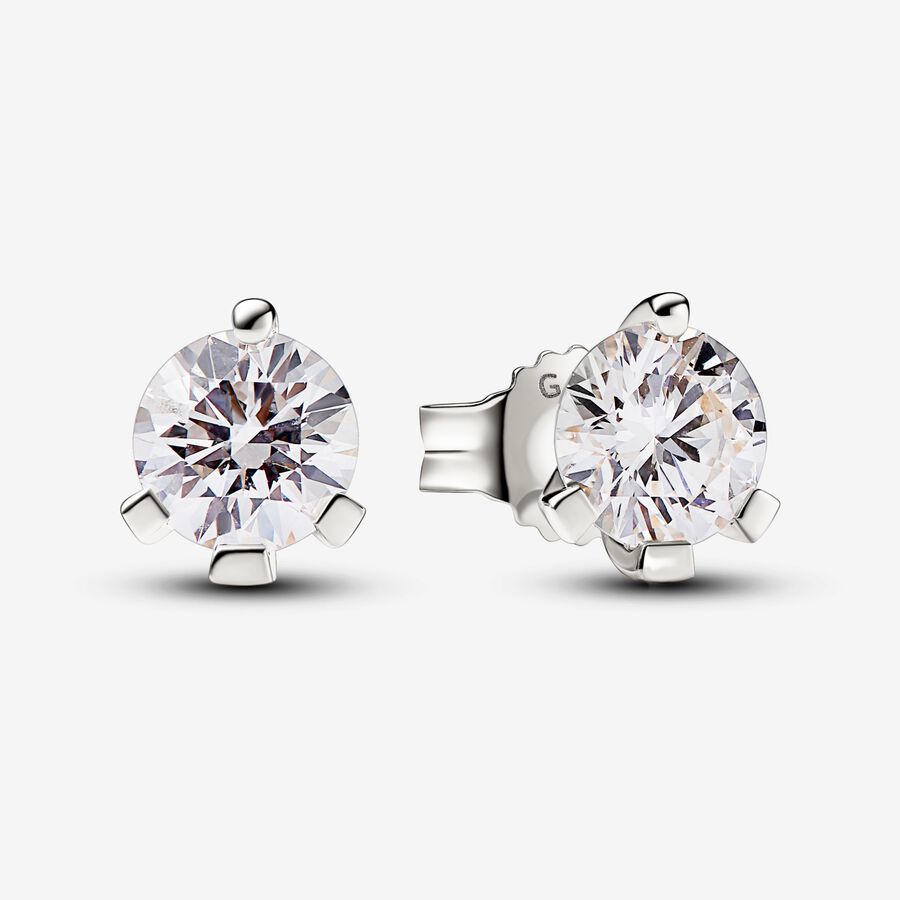 12mm Diamond-Cut Studs ~ White Gold – Nehita Jewelry