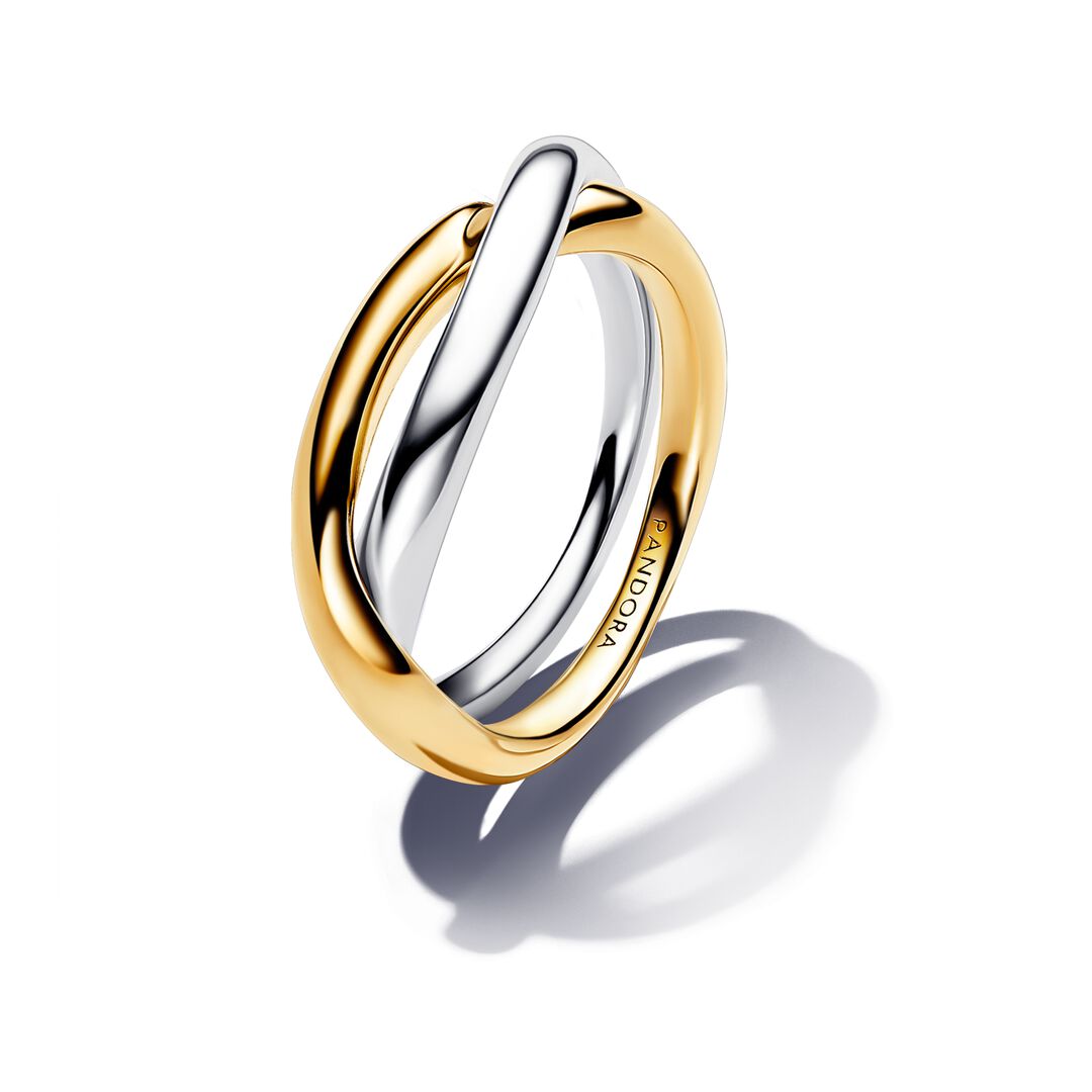 Two-tone Entwined Bands Ring