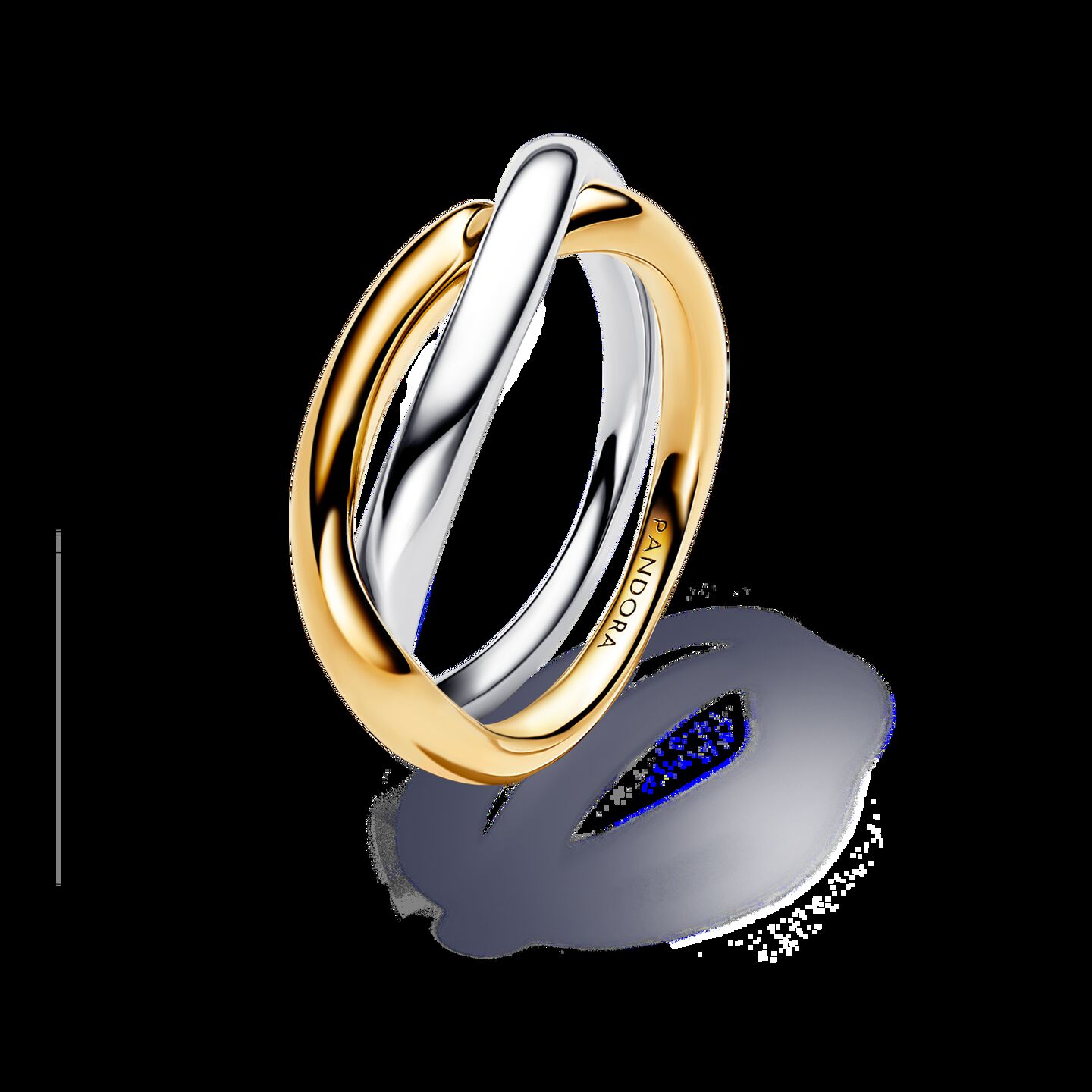 Женское кольцо Pandora Two-tone Entwined Bands, цвет: Двухцветный — фото 2