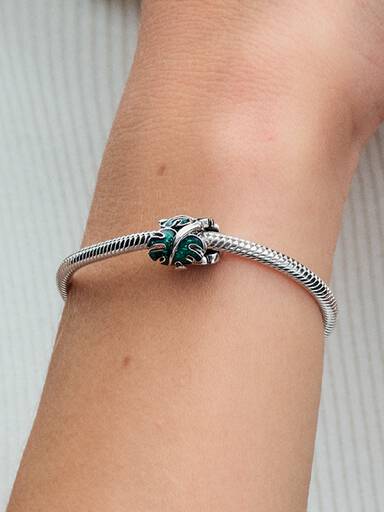 FINAL SALE - Green Monstera Leaves Charm