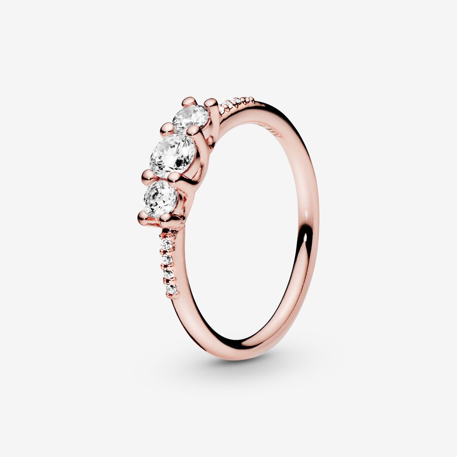 Sparkling Elegance | Ring | Rose gold plated | Pandora US